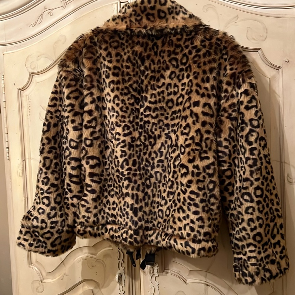 Rebecca Minkoff Teddy Jacket, Leopard Print faux fur